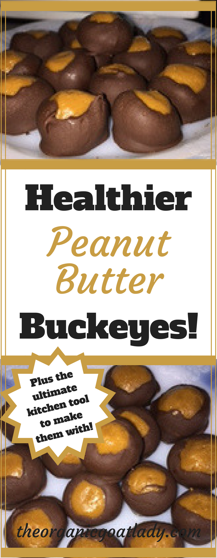 Healthier Peanut Butter Buckeyes!